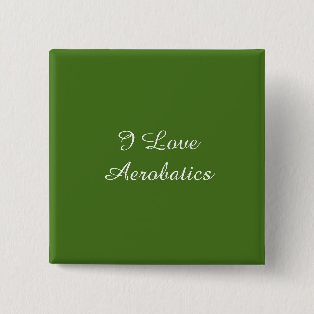 Bóton Quadrado 5.08cm Eu Amo Aerobática (Frente)