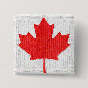 Bóton Quadrado 5.08cm Eu amo Canadá! Design canadense do olhar do ponto