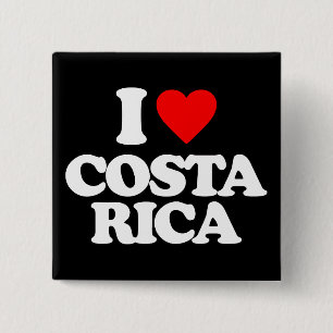 BÓTON QUADRADO 5.08CM EU AMO COSTA RICA