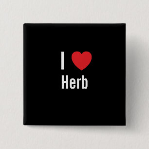 Bóton Quadrado 5.08cm Eu amo Herb