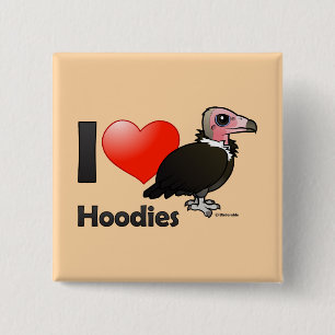 Bóton Quadrado 5.08cm Eu amo Hoodies