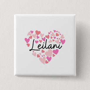 Bóton Quadrado 5.08cm Eu amo Leilani