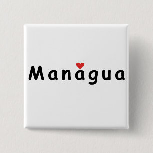 Bóton Quadrado 5.08cm Eu amo Managua