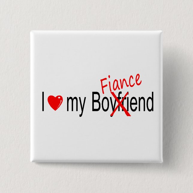 Bóton Quadrado 5.08cm Eu Amo Minha Fidelidade (Frente)