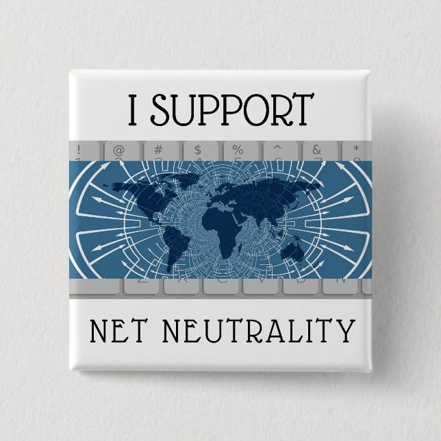 BÓTON QUADRADO 5.08CM EU APOIO O BOTÃO LÍQUIDO DA NEUTRALIDADE (Frente)