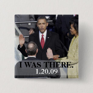 Bóton Quadrado 5.08cm EU ESTAVA LÁ - A História Do Presidente Obama, J