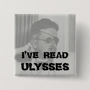 Bóton Quadrado 5.08cm "Eu li botão de Ulysses"