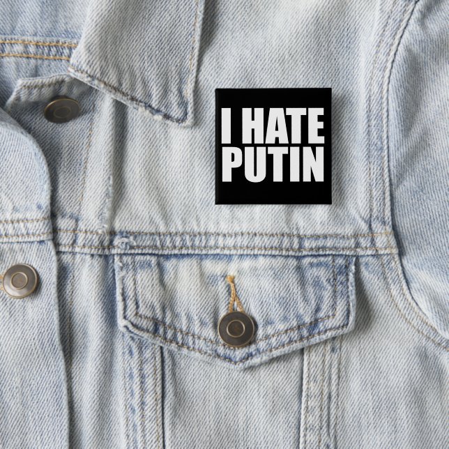 Bóton Quadrado 5.08cm Eu odeio Putin (In Situ)