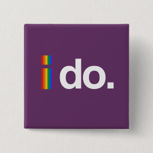 Bóton Quadrado 5.08cm Eu quero CASADO