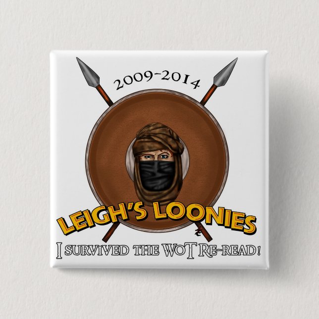 Bóton Quadrado 5.08cm Eu sobrevivi ao relido (Frente)