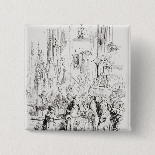 Bóton Quadrado 5.08cm Eu sou casado (Frente)