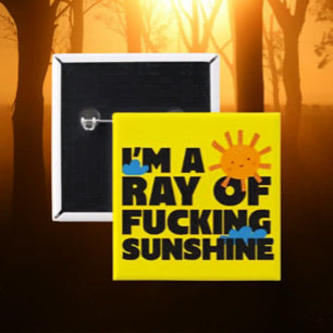 Bóton Quadrado 5.08cm Eu sou um botão de um Raio de S*ria Luz Solar – Di