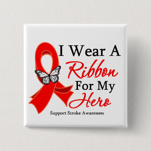 Bóton Quadrado 5.08cm Eu Visto um Traço HERÓI de Fita