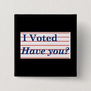 Bóton Quadrado 5.08cm Eu votei!