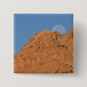 Bóton Quadrado 5.08cm EUA, Colorado, Colorado Springs, Jardim dos