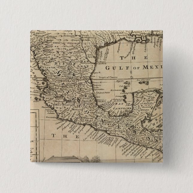 Bóton Quadrado 5.08cm EUA e México (Frente)