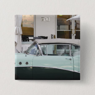 Bóton Quadrado 5.08cm EUA, Flórida, Miami Beach: South Beach, 1956