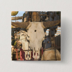 Bóton Quadrado 5.08cm EUA, New mexico, Mesilla: Plaza histórica de