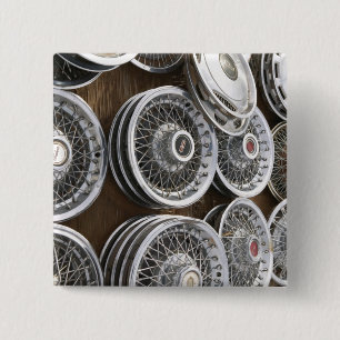 Bóton Quadrado 5.08cm EUA, New mexico, Prewitt: Auto Hubcaps/Rt. 66