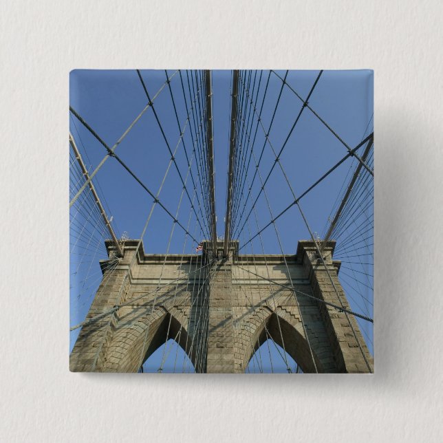 Bóton Quadrado 5.08cm EUA, Nova York, Nova York, Brooklyn: 2 (Frente)