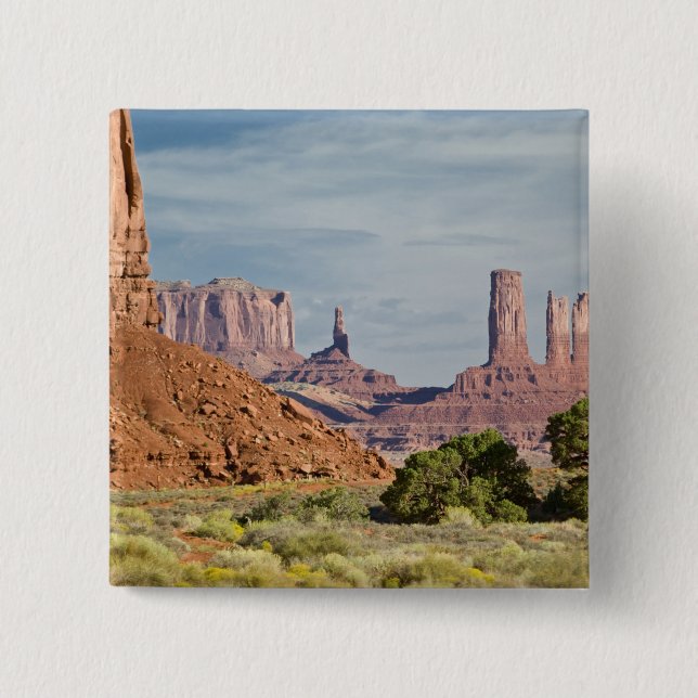 Bóton Quadrado 5.08cm EUA, Utah, Monument Valley Navajo Tribal Park. (Frente)