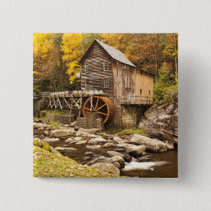 Bóton Quadrado 5.08cm EUA, Virginia Ocidental, Clifftop. Estado Babcock 