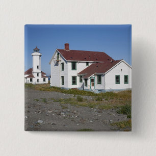 Bóton Quadrado 5.08cm EUA, Washington, Port Townsend, Point Wilson