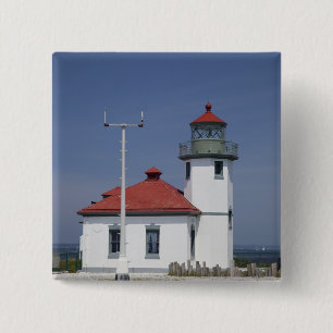 Bóton Quadrado 5.08cm EUA, Washington, Seattle, Farol Alki Point,