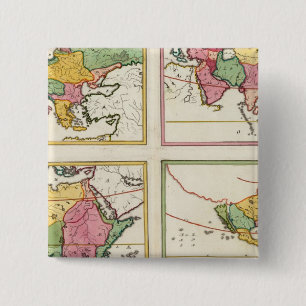 Bóton Quadrado 5.08cm Europa, Ásia, África, América