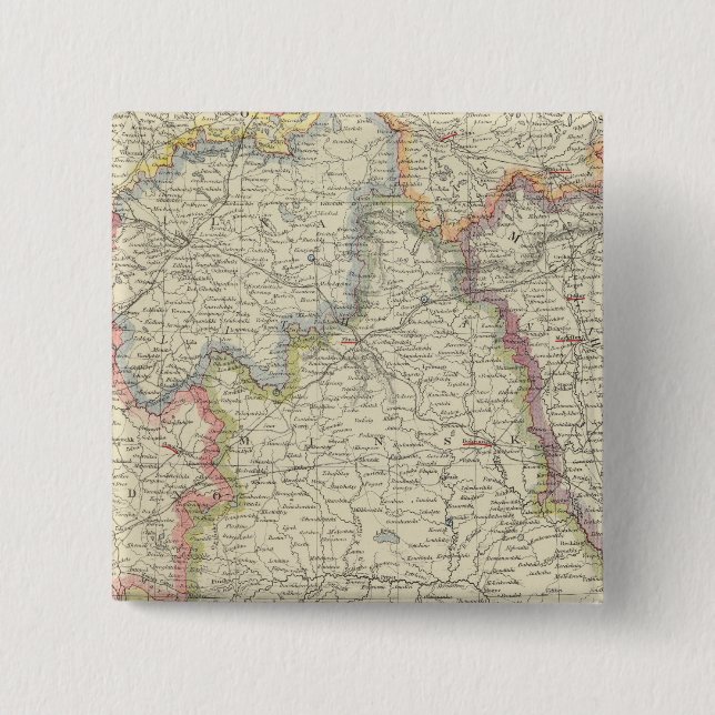 Bóton Quadrado 5.08cm Europa, Bielorrússia, Ucrânia (Frente)