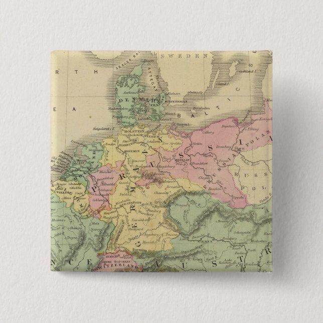 Bóton Quadrado 5.08cm Europa continental (Frente)
