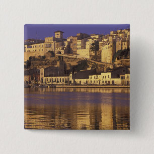 Bóton Quadrado 5.08cm Europa, Espanha, Baleares, Menorca, Mao. Amanhecer