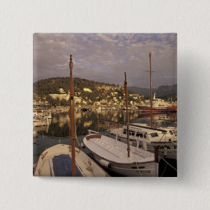 Bóton Quadrado 5.08cm Europa, Espanha, Ilhas Baleares, Maiorca, Porto de