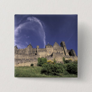 Bóton Quadrado 5.08cm Europa, França, Languedoc; Aude; Carcassonne,