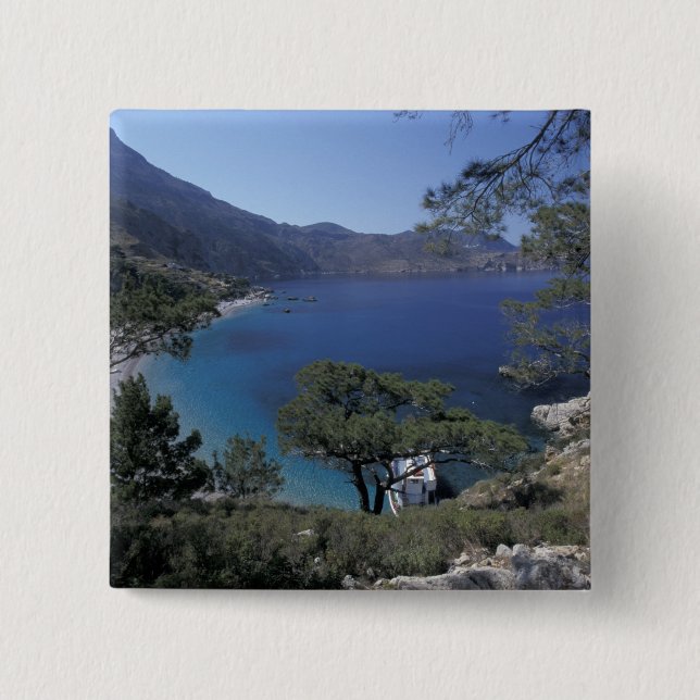 Bóton Quadrado 5.08cm Europa, Grécia, Karpathos, Dodecanês; Apella (Frente)