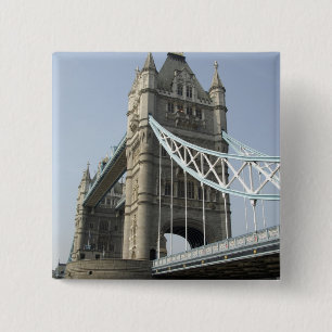 Bóton Quadrado 5.08cm Europa, Inglaterra, Londres. Ponte da Torre sobre