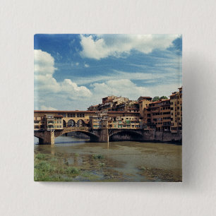 Bóton Quadrado 5.08cm Europa, Itália, Florença. A Ponte Vecchio
