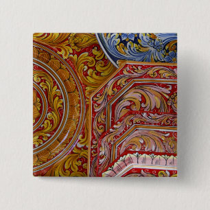 Bóton Quadrado 5.08cm Europa, Itália, Sicília, Taormina. Tradicional 2