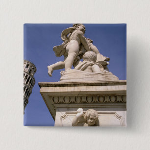 Bóton Quadrado 5.08cm Europa, Itália, Toscana, Pisa. Piazza dei