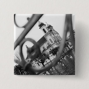 Bóton Quadrado 5.08cm Europa, Suiça, Lucerna. Igreja Jesuíta