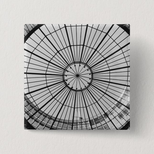 Bóton Quadrado 5.08cm Europa, Suiça, Zurique. Cúpula de vidro (Frente)