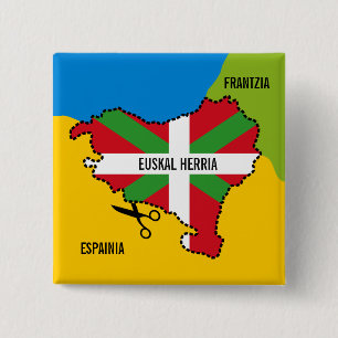 Bóton Quadrado 5.08cm Euskal Herria: Independentzia euskal do eta de