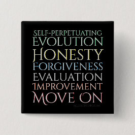 Bóton Quadrado 5.08cm Evolução Autoexecutável As Cinco Chaves