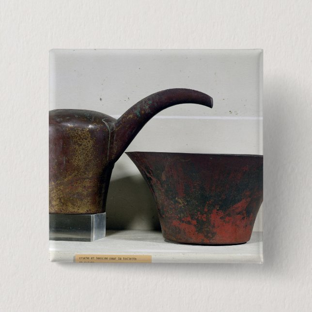 Bóton Quadrado 5.08cm Ewer e bacia (cobre) (Frente)