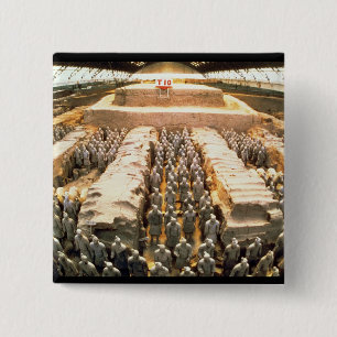 Bóton Quadrado 5.08cm Exército do Terracotta, dinastia de Qin, 210 BC