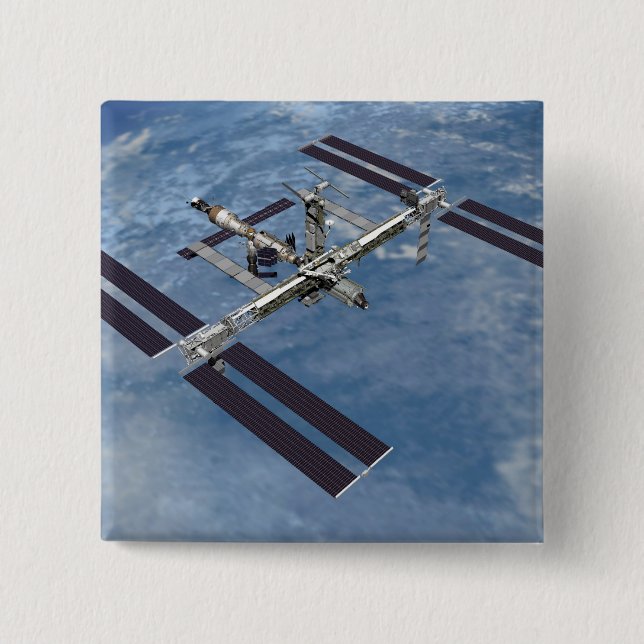 Bóton Quadrado 5.08cm Exibição gerada por computador 22 (Frente)