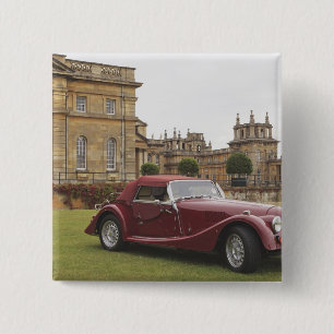 Bóton Quadrado 5.08cm Exposição de carro clássico, Palácio Blenheim