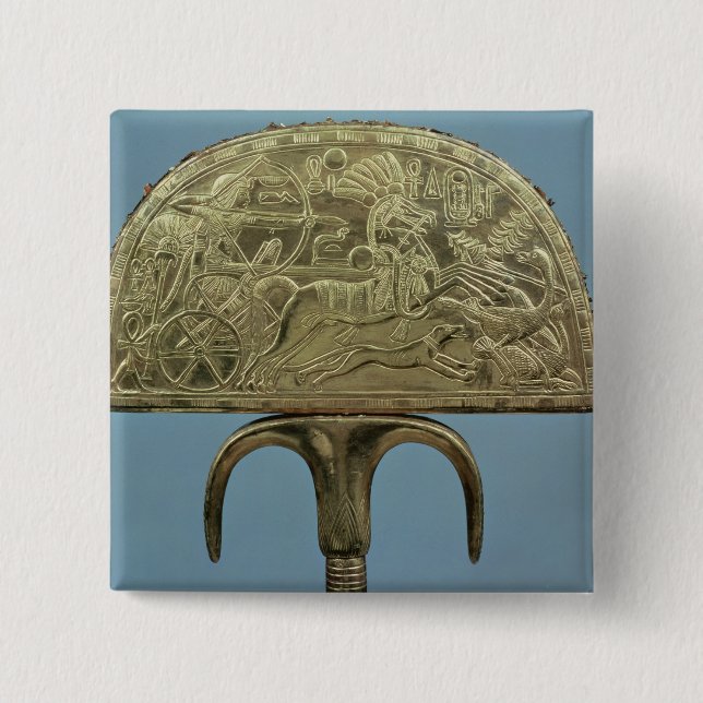 Bóton Quadrado 5.08cm fã da Avestruz-pena do túmulo de (Frente)