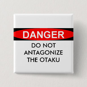 Bóton Quadrado 5.08cm Fã do Anime