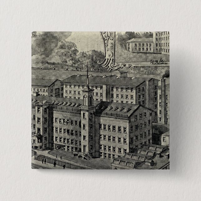 Bóton Quadrado 5.08cm Fábrica JJ Regan (Frente)